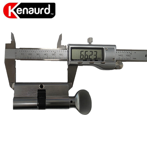 Profile Cylinder – Single Sided – Thumb Turn – 26D – Satin Chrome - (SC1 / KW1) (2.61" 66.23mm)