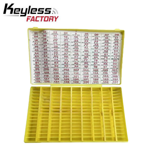 Keyless Factory - KG-02 - Yellow Keyblade Storage Box - Fits 144 Blades