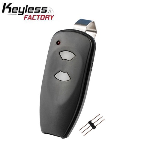 KeylessFactory - Garage Door Push Button Remote - 2 Button - Compatible with Marantec / Harrison / Martin