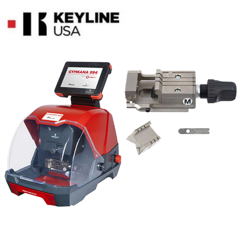 Keyline - GymKana - Electronic Key Cutting Machine And Gymkana 994 M Clamp Kit - Black Friday Bundle Promotion