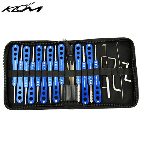 KLOM - Lock Picks Set - Transparent Practice Padlock Bundle - 24 Pieces