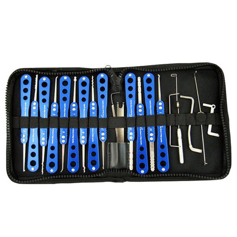 KLOM - Lock Picks Set - Transparent Practice Padlock Bundle - 24 Pieces