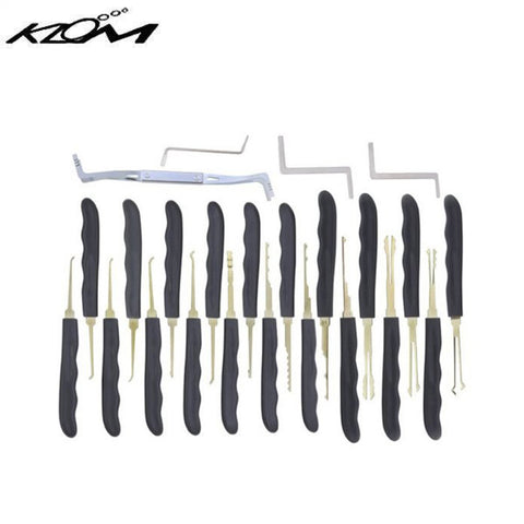 KLOM - Lock Picks Set - Transparent Practice Padlock Bundle - 24 Pieces