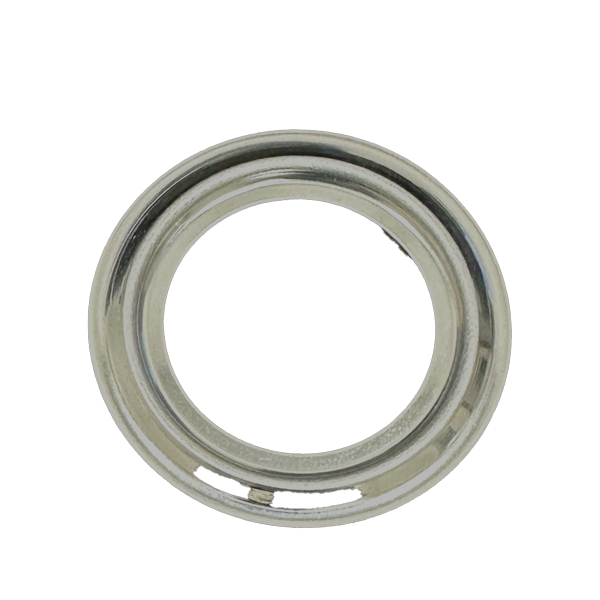 Close-up view of the KSP-500 Rim Collar in Satin Chrome finish