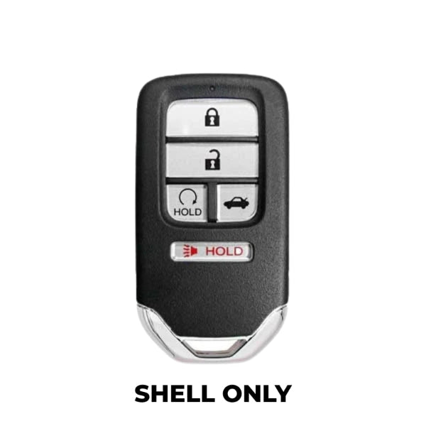 Keyless Factory - Key Shell for Xhorse XZBT44EN XZ Series - Honda Pilot - Insight - Civic - Accord - 5-Button - Key Shell Only