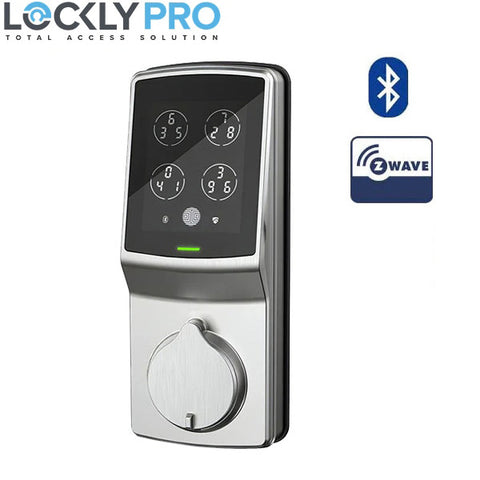 Lockly Pro - PGD728ZPUSN - GUARD - Secure PRO Electronic Deadbolt - Z-Wave Edition - Bluetooth - Satin Nickel