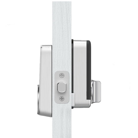 Lockly - PGK728WHKSN - Secure PRO Zeno Fingerprint Biometric Electronic Deadbolt - Keypad - Smartphone Control - Satin Nickel