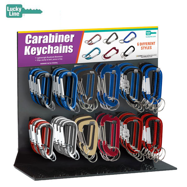 LuckyLine - 46200 - Carabiner Keychain Display - Holds 126 Carabiners