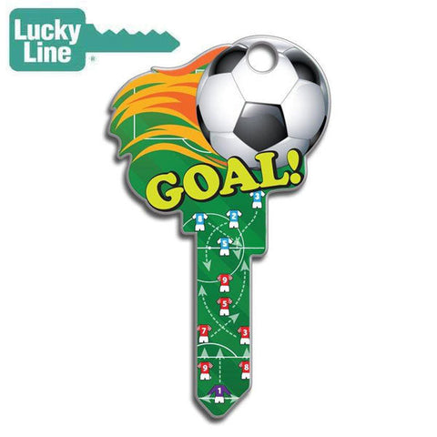 LuckyLine - B135K - Key Shapes - Soccer - Kwikset - KW1 - Single Key