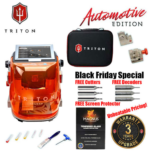 Triton PLUS Automotive Edition - Automatic Key Cutting Machine - Black Friday Special - FREE 2mm Cutters / 1mm Tracer / Screen Protectors