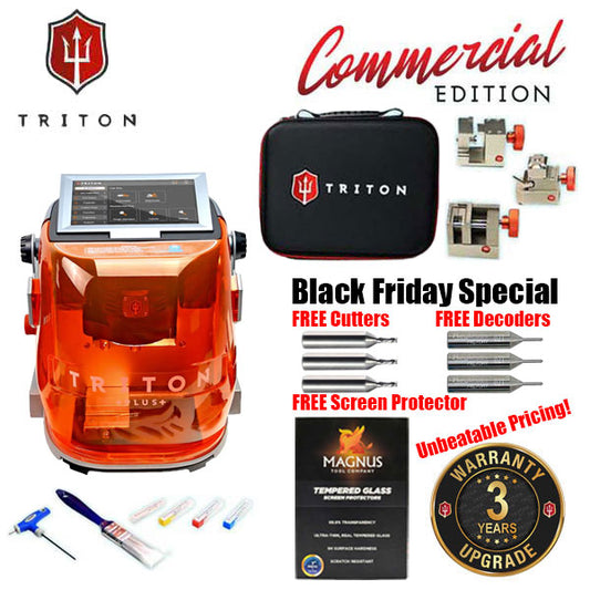 Triton PLUS Commercial Edition - Automatic Key Cutting Machine - Black Friday Special - FREE 2mm Cutters / 1mm Tracer / Screen Protectors