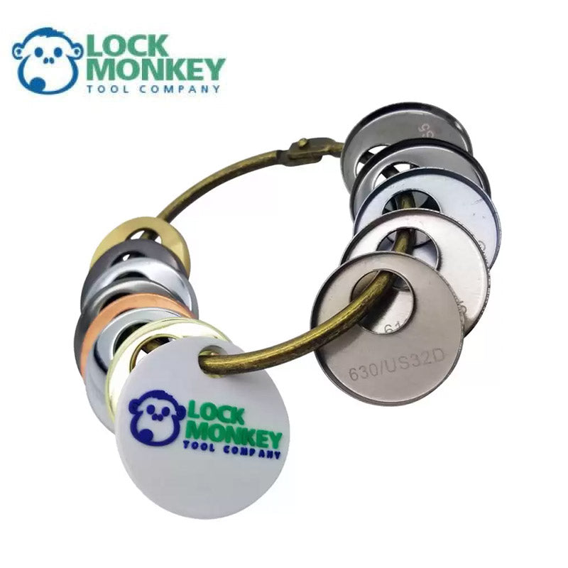 12 Piece Sample Pack of 3/4″ Hardware Finish Rings (MK350) (LOCK MONKEY)