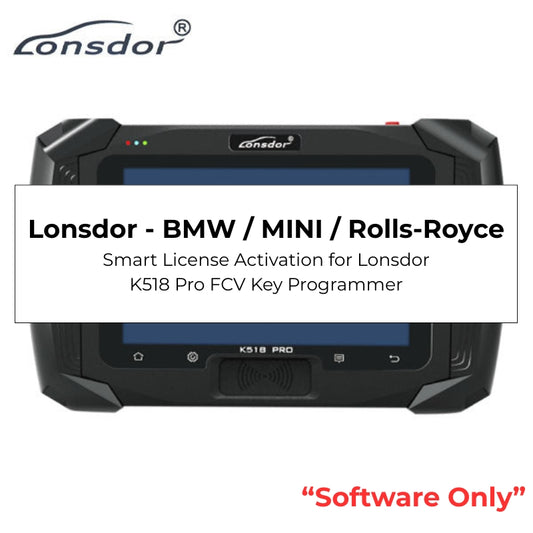 Lonsdor - BMW / MINI / Rolls-Royce - Smart License Activation for Lonsdor K518 Pro FCV Key Programmer
