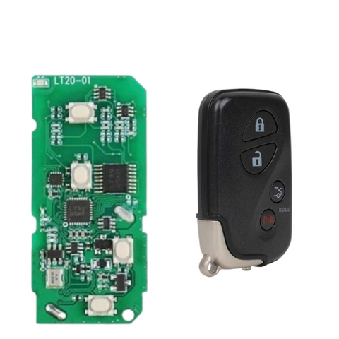Lonsdor - LT20 01 + 4-Button Universal Smart Remote Smart Key for Toyota & Lexus K518S, K518ISE & KH100+ Switchable Frequency with Hatch Button
