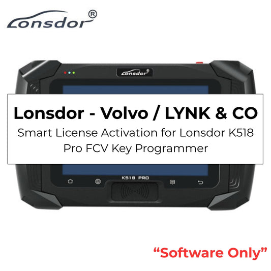 Lonsdor - Volvo / LYNK & CO - Smart License Activation for Lonsdor K518 Pro FCV Key Programmer