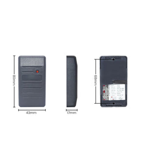 Malibu - RFID Reader - Waterproof - 6-14VDC - 125KHz and 13.56MHz (Black)