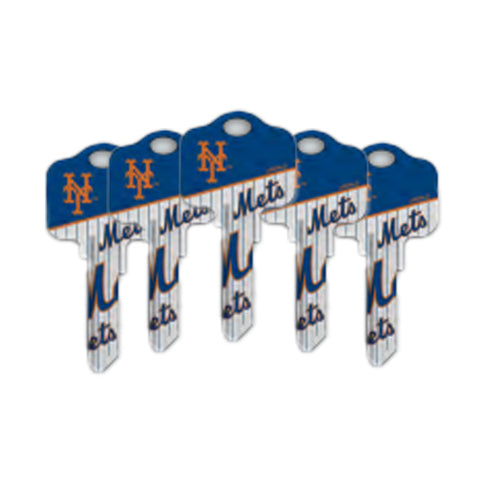 Ilco - MLB TeamKeys - Key Blank - New York Mets - SC1 (5 Pack)