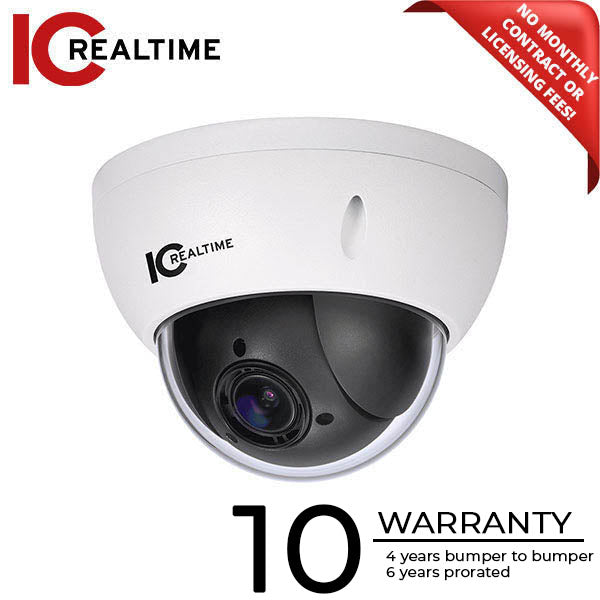 IC Realtime - MPTZ-2 / 4MP PTZ Dome Network Camera / 4x Optical Zoom / IVS / PoE / IP66 / IK10