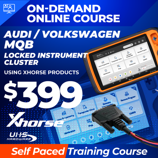 Recorded On Demand Training - Audi / VW MQB Locked Instrument Clusters Using Xhorse Products
