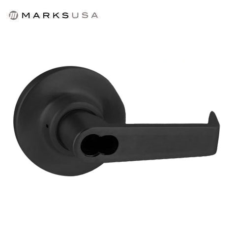 Marks USA - M195RS - Exterior Exit Trim Lever - Flat Black - LFIC - Schlage 6-Pin IC Core (195) Prep - Classroom - Grade 1