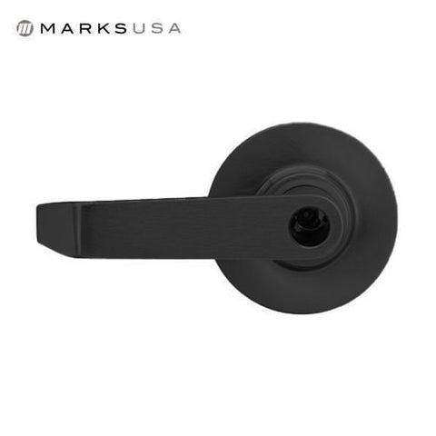 Marks USA - M195F - Exterior Exit Trim Lever - Flat Black - Less Cylinder - Storeroom- Grade 1