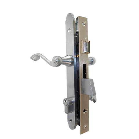 Marks USA - Thinline Series 2750B - Ornamental Iron Mortise Lockset - Sgl Cylinder - Backset: 1" - Entrance - 26D - Satin Chrome - LH/RH