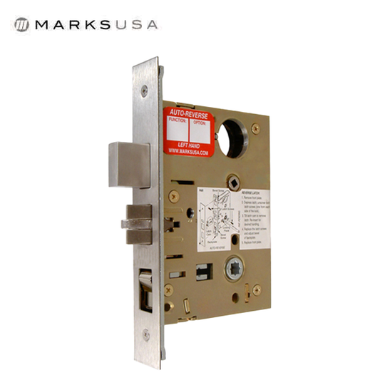 Marks - 5CL-92FW - 5 Series - Mortise Door Lockset - Keyed Single Cylinder - American Lever - Classic Plate - 2-3/4" Backset - Satin Stainless Steel