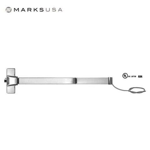 Marks USA - M9900ER -  Rim Panic Exit Device - Electric Latch Retraction - Simultaneous Dogging - 32D Satin Stainless - 48" - Grade 1