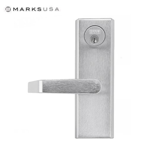 Marks USA - MESC600A Lever / Escutcheon Entry Trim For Marks M9900 Exit Devices - Optional Cylinder
