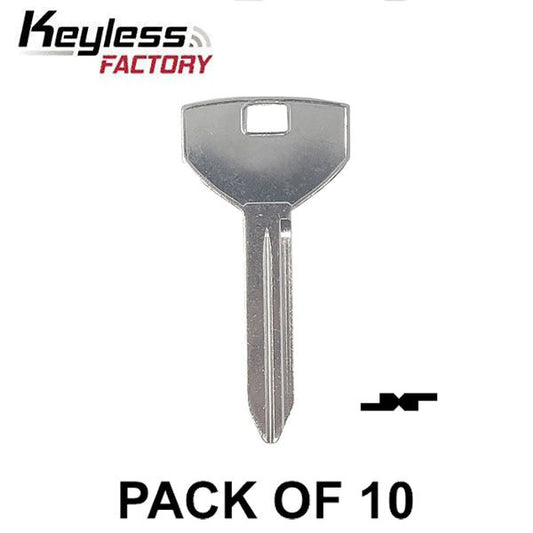 Keyless Factory - Y157 - P1794 - Chrysler - Dodge - Jeep - Metal Key Blank - Pack Of 10
