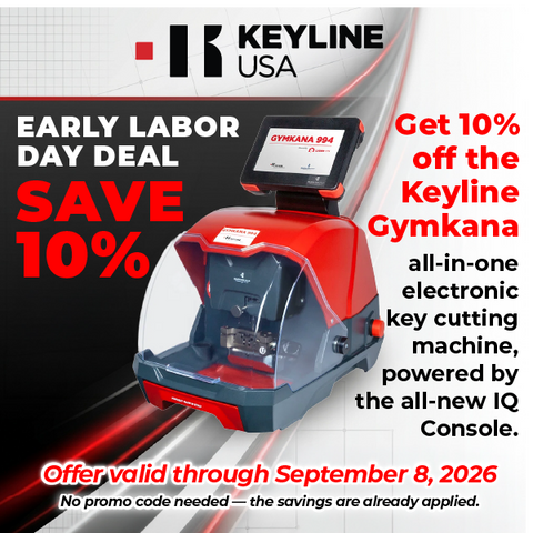 Keyline - GymKana - Electronic Key Cutting Machine - For Automotive Laser And Double-Sided Edge Cut Keys - Promotion