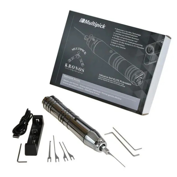 Multipick Kronos EPG High-Speed Motor: Showcasing the high-performance motor capable of 13,000 RPM, ideal for efficient lock picking.
