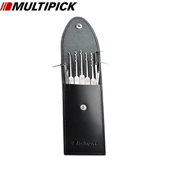 Multipick lock pick set displayed inside carry case