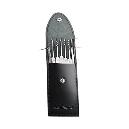 Multipick lock pick set displayed inside carry case