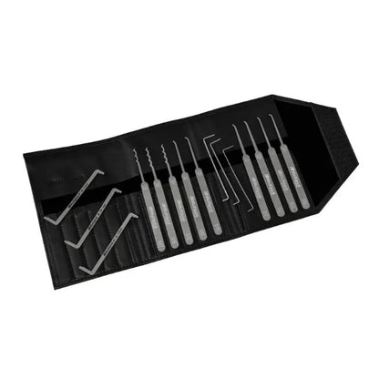 Close-up of lock picking tools in the Multipick Sandman Intermediate Set