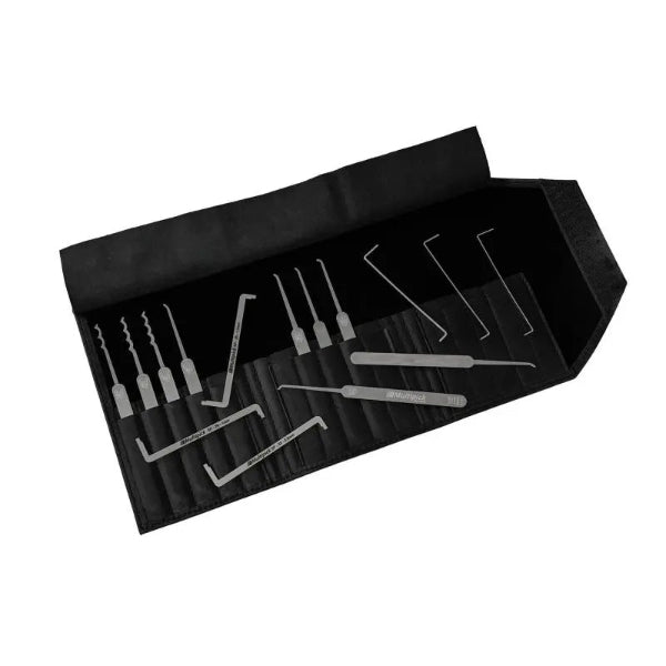 Top-down view of tension wrenches included in the MP-3PNS30 set