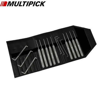 Close-up of lock picking tools in the Multipick Sandman Intermediate Set