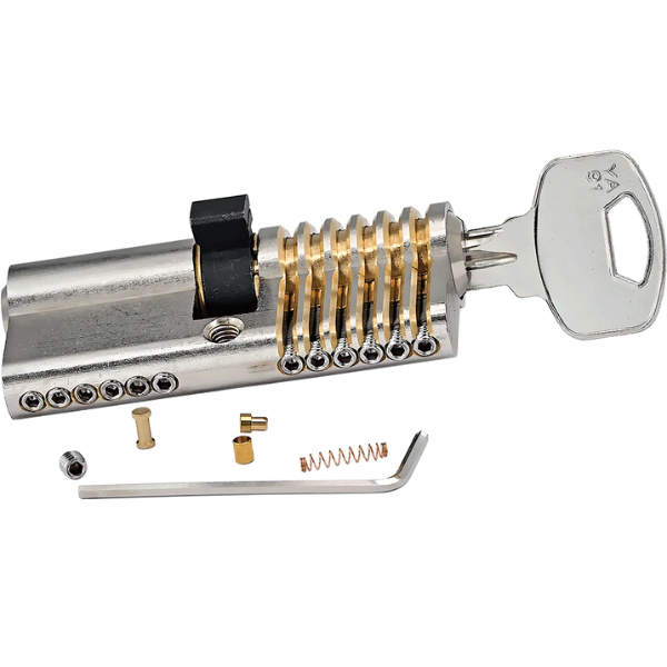 Round Training Lock Multipick - TCSS6-SET - 6 pin advanced Euro Profile Training Lock set ...