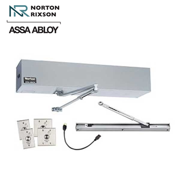 Norton - 5740K2 - Universal Door Operator Hands-Free Kit - Push & Pull Door Arms - Satin Aluminum