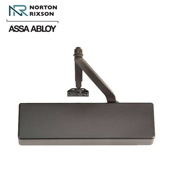 Norton - 7500 - Tri-Packed Manual Door Closer - Back Check Function - PA Bracket/Regular/Top Jamb - Adjustable Arm - Adjustable Sizes 1-6 - Plastic Cover - Dark Bronze - Fire Rated - Grade 1