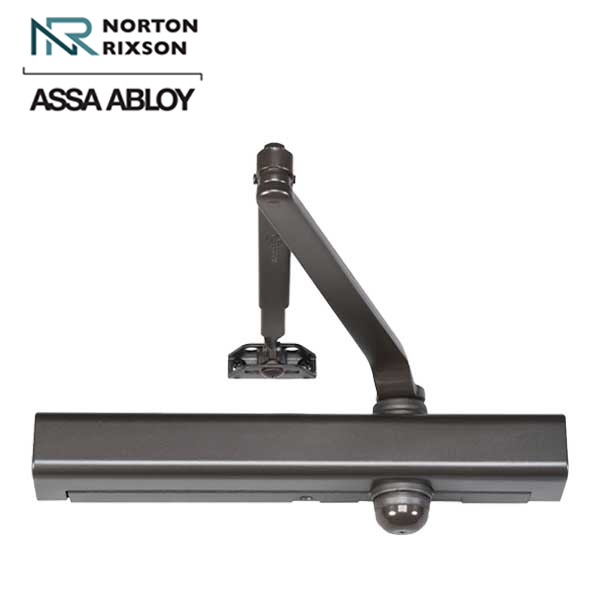 Norton - 8301 - Tri-Packed Manual Door Closer - Back Check Function - PA Bracket/Regular/Top Jamb - Adjustable Arm - Adjustable Sizes 1-6 - Dark Bronze - Fire Rated - Grade 1