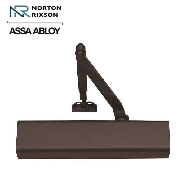 Norton - 8501 - Tri-Packed Manual Door Closer - Back Check Function - PA Bracket/Regular/Top Jamb - Adjustable Arm - Adjustable Sizes 1-6 - Dark Bronze - Fire Rated - Grade 1