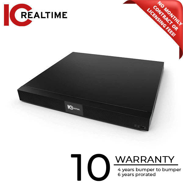 IC Realtime - NVR-MX16POE-1U4K1 / 16Ch Shelf-Mount NVR / 16TB Max (Starting At 4TB HDD) / Integrated 16 Port POE / 8MP IP Support / 128Mbps Bandwidth