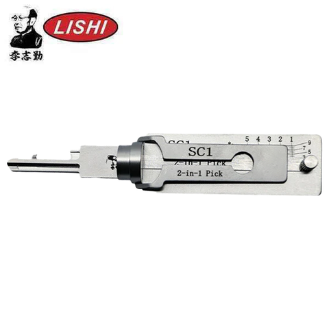 ORIGINAL LISHI - SC1 / 5-Pin / Schlage Keyway Tool / 2-in-1 Pick & Decoder / AG
