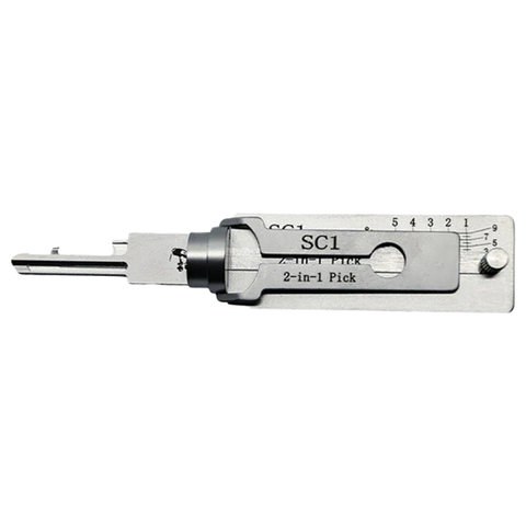 ORIGINAL LISHI - SC1 / 5-Pin / Schlage Keyway Tool / 2-in-1 Pick & Decoder / AG