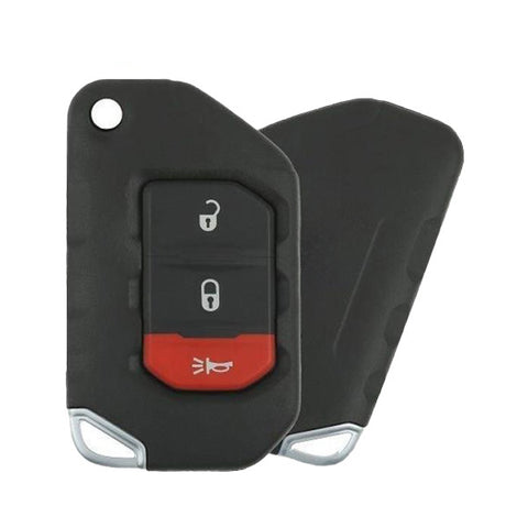 2018-2021 Jeep Wrangler / 3-Button Smart Flip Key / PN: 68416782AA / OHT1130261 (OEM Recase)