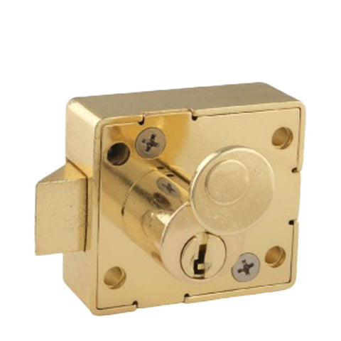 Olympus - E5 Series - Latchbolt Enclosure Lock For NEMA Metal Traffic Control Boxes - Keyed Alike - US3 Polished Brass - (Lot of 2