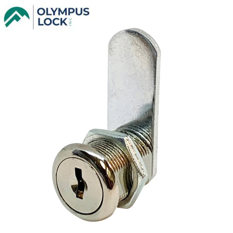 Olympus - 952 Series - 58 Cylinder Length Disc Tumbler Cam Lock - Polished Nickel Finish