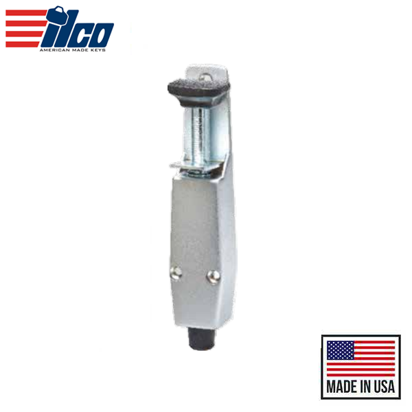 Ilco - PDDH - Push Down Door Stop - 7 3/4" - AL - Clear Aluminum - Grade 1