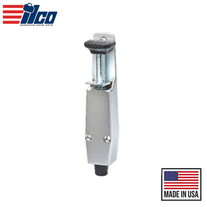 Ilco - PDDH - Push Down Door Stop - 7 3/4" - AL - Clear Aluminum - Grade 1